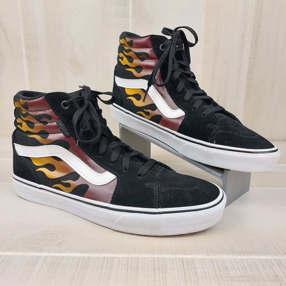 Vans Filmore Hi Faded Flame Sneakers Men's 8.5 Black Skate Street Casual 721356